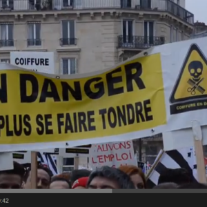 Vidéo : manifestation, les coiffeurs en colère